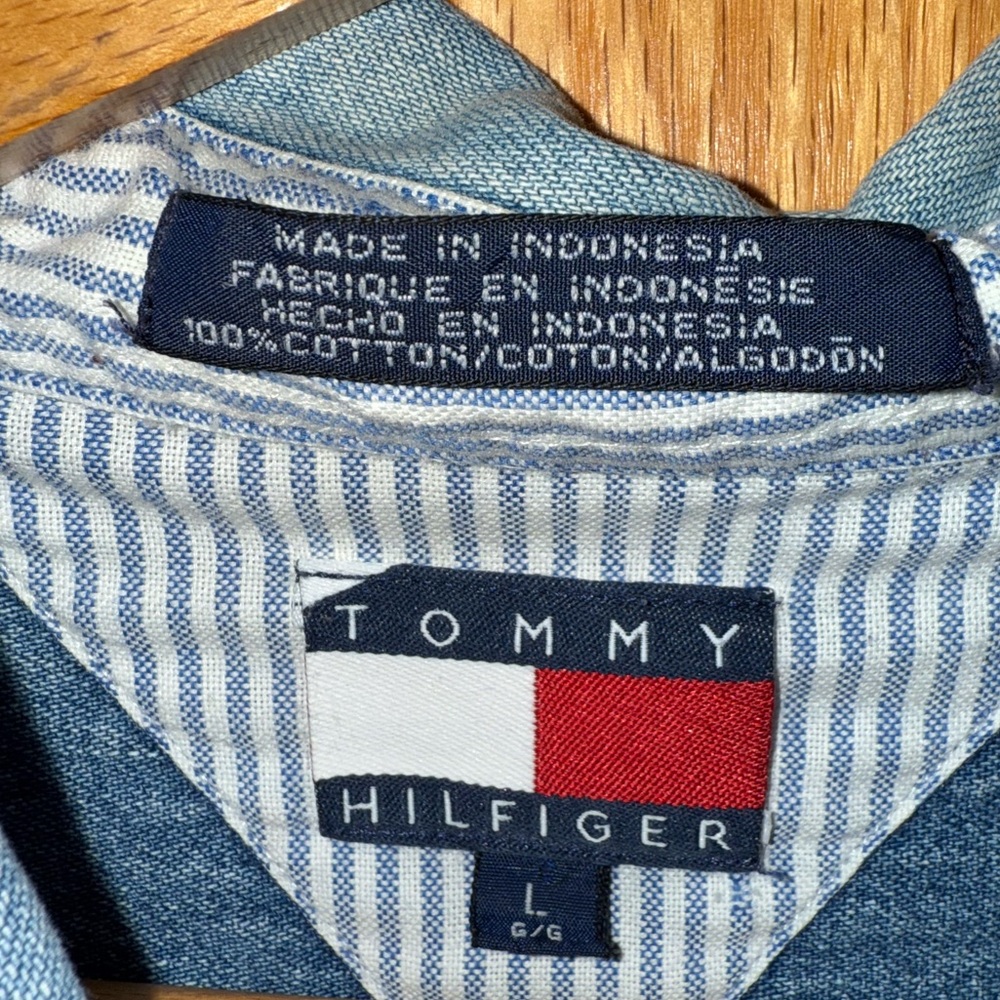 Tommy Hilfiger Blue Denim Shirt - Picture 3 of 4